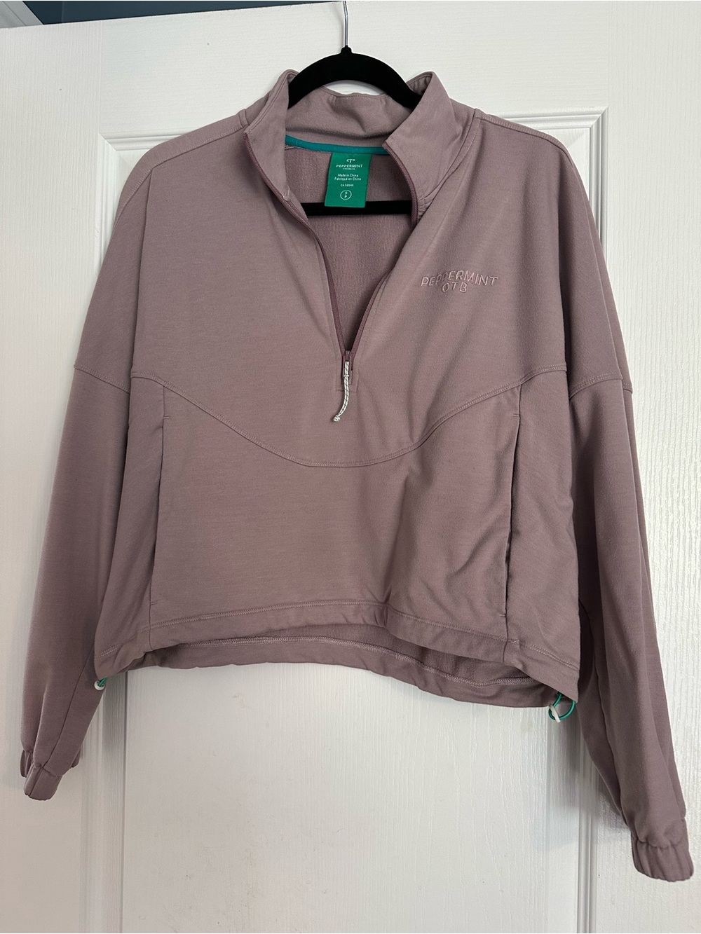 Peppermint OTB Mauve Quarter-Zip Women's Sweater